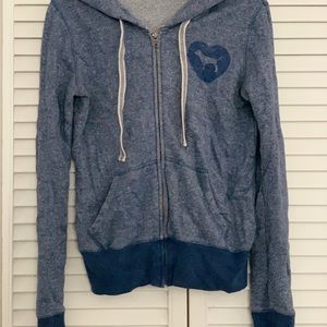 VS PINK Blue Women’s Zip-Up Sweatshirt